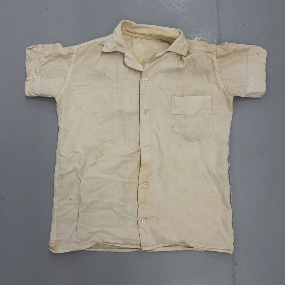 Vintage 50s White/Cream Blank Cotton Shirt